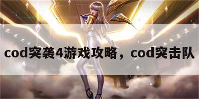 cod突袭4游戏攻略，cod突击队